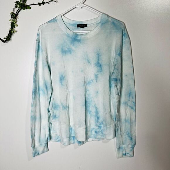 Wildfox Women's Blue Tie Dye Long Sleeve Sweatshirt Size Medium - Picture 1 of 12